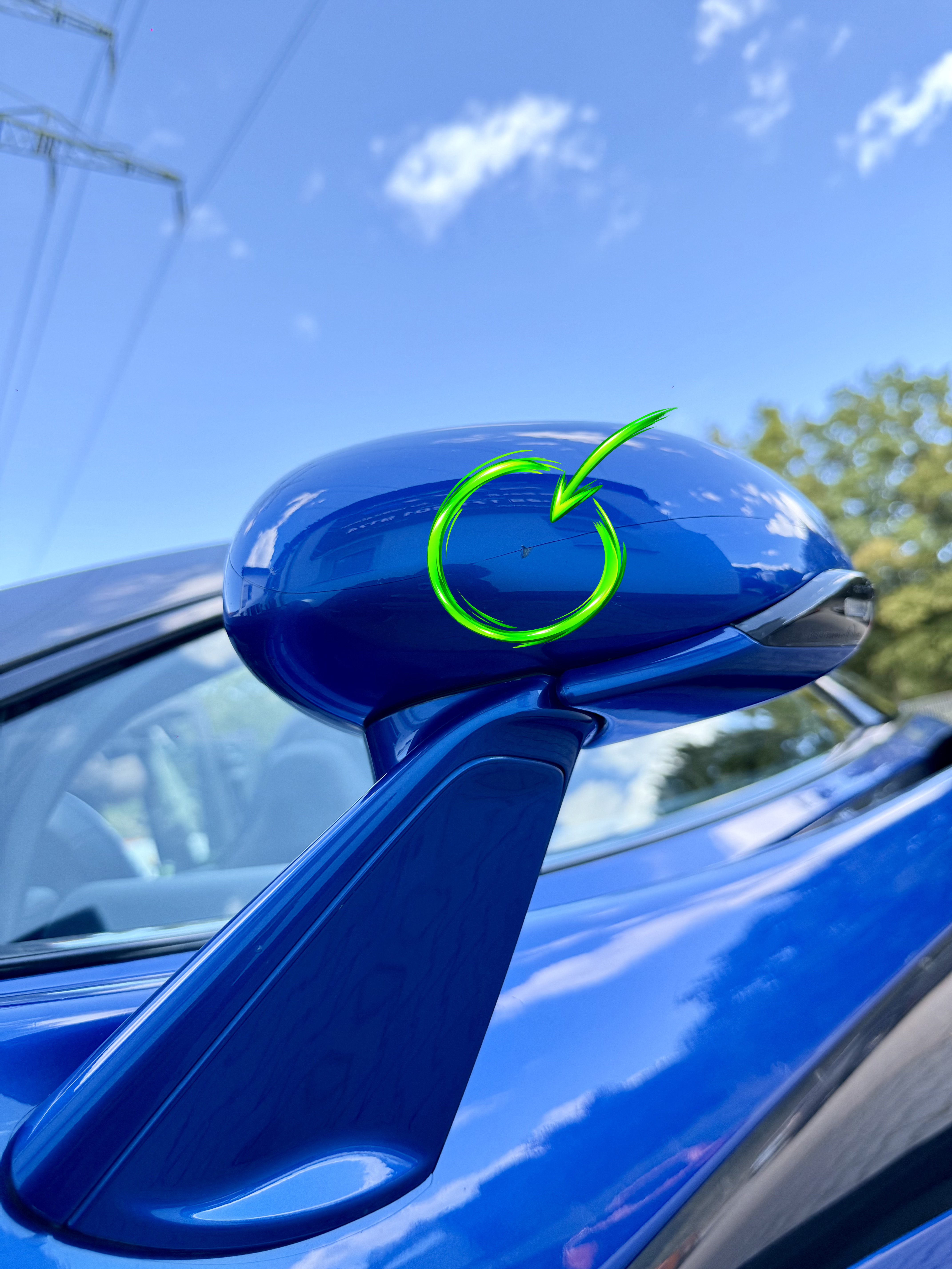 Stone chip – mirror cover