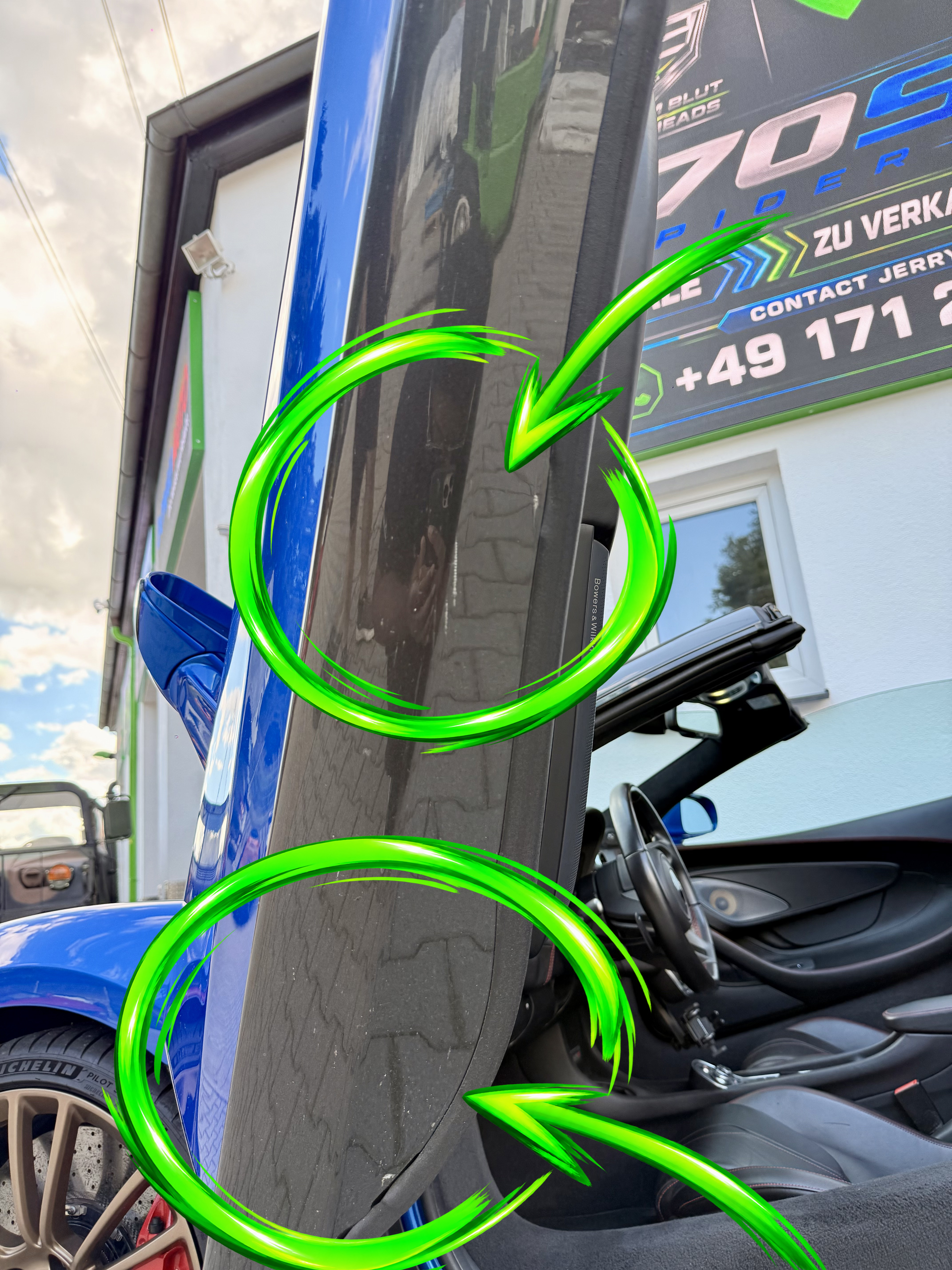 Scratches and stone chips – side skirt, driver side